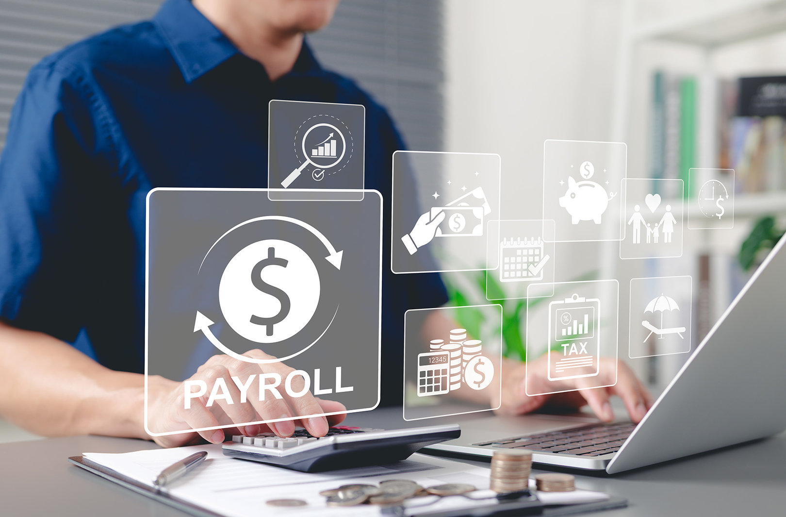 Digital illustration of budget and finance for a business