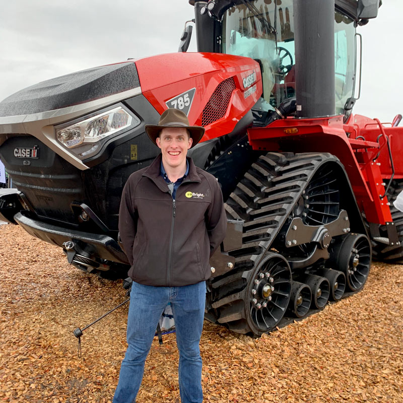 Joel in front of the new Case IH 785 Quadtrac