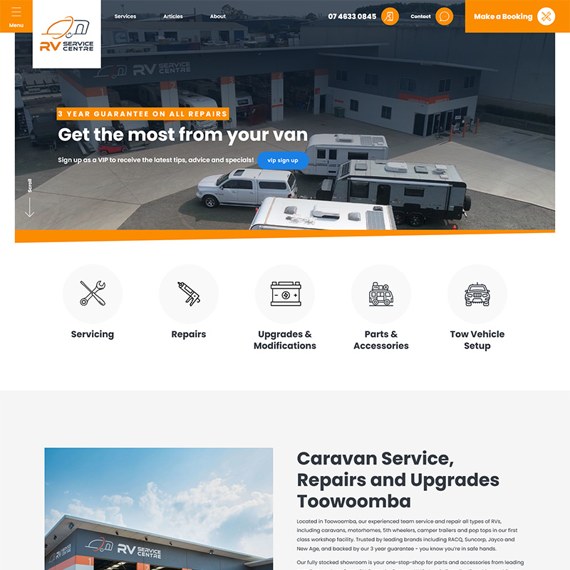 RV Service Centre Website