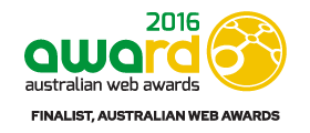Australian Web Awards 2016. Finalist, Australian Web Awards.